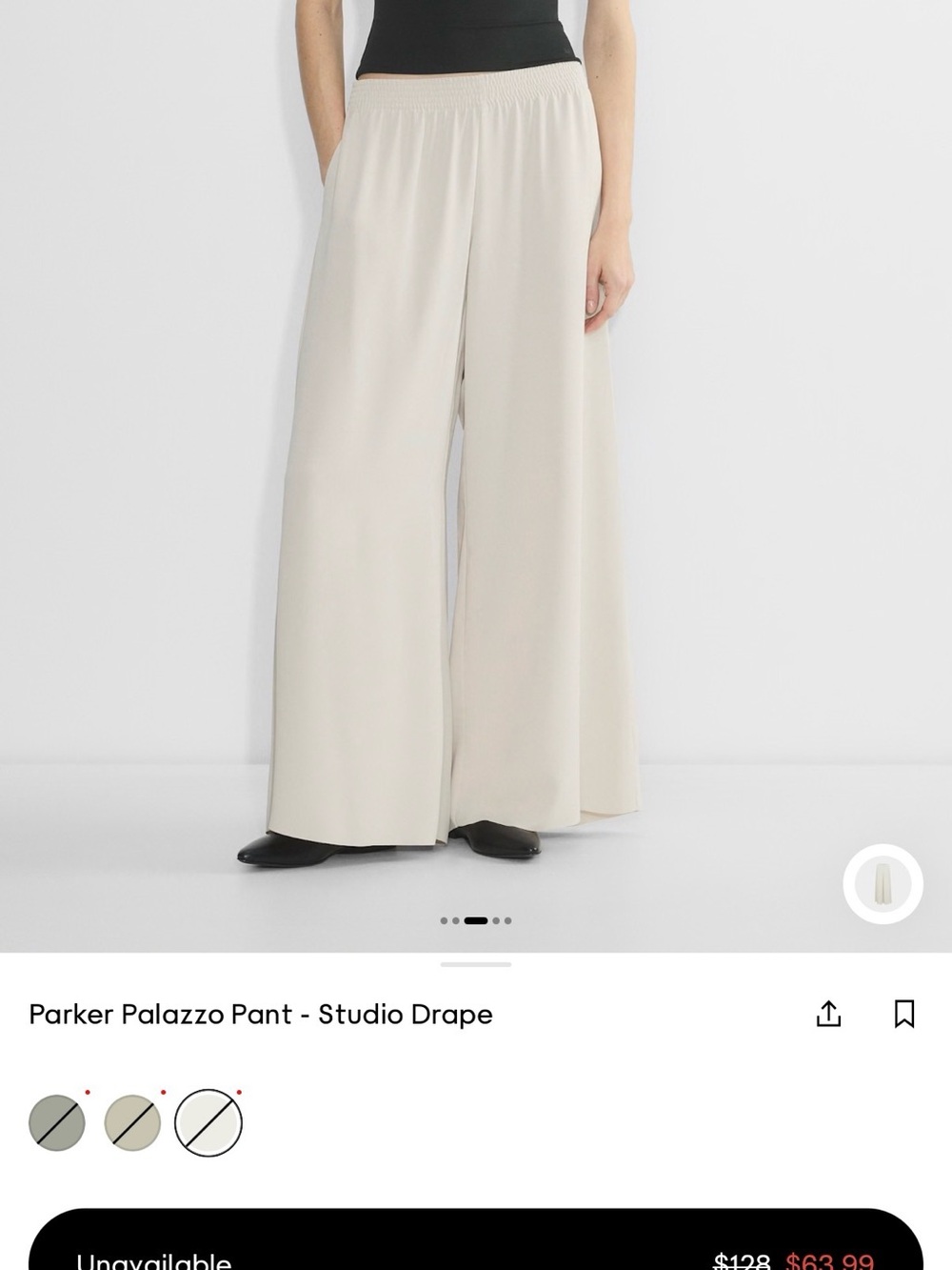 Aritzia babaton palazzo pant XS matte pearl